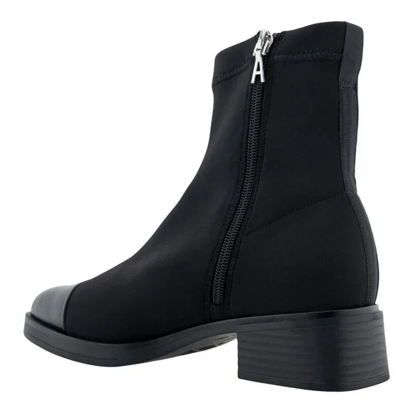 NWT Aerosoles Womens DIMMI Ankle Bootie DIMMI Black Stretch Fabric 6M - Picture 7 of 14
